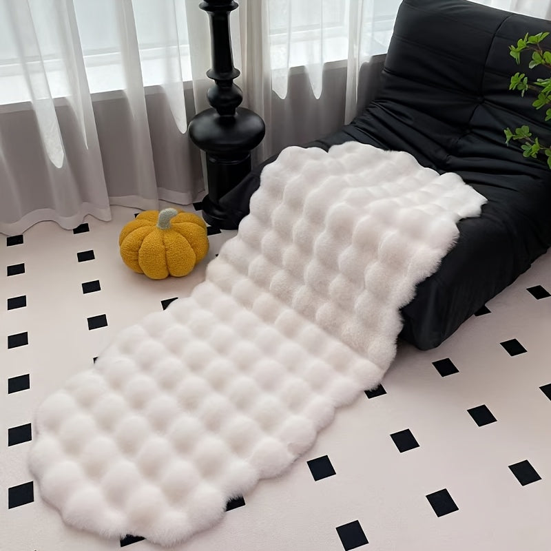 Wave Pattern Soft Faux Fur Rug