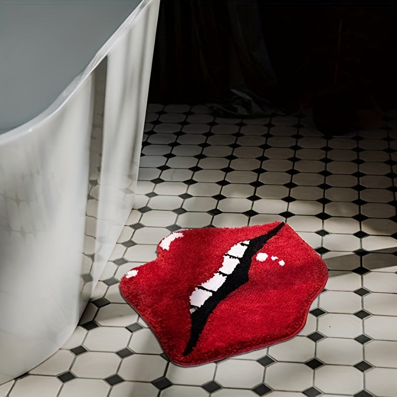 Plush Lips Bathroom Rug