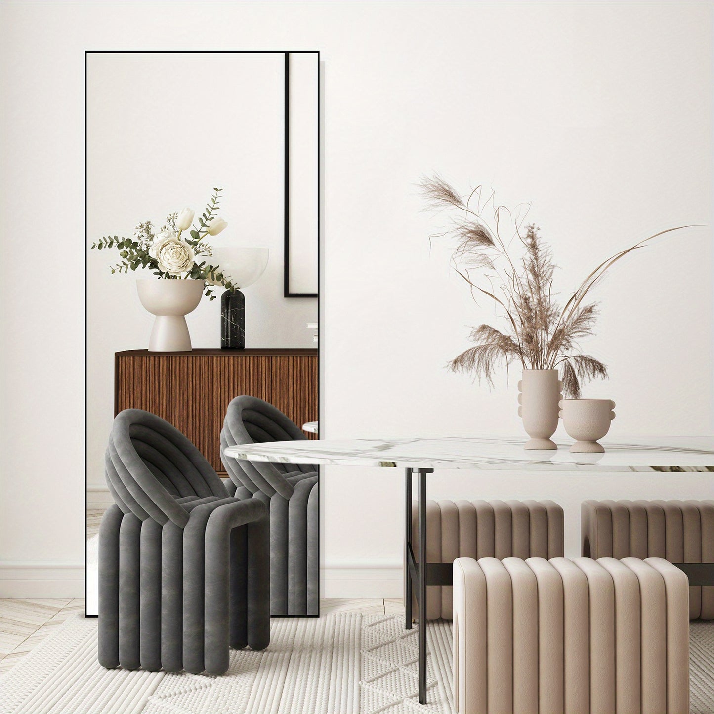 Modern Full Length Mirror with Stand