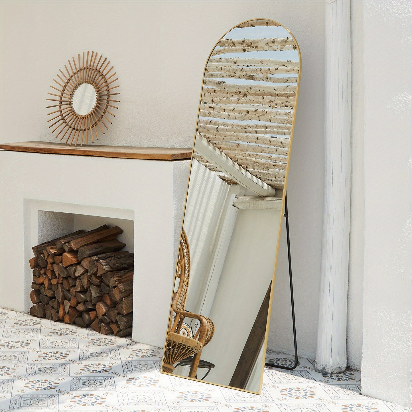 Modern Full Length Mirror with Stand