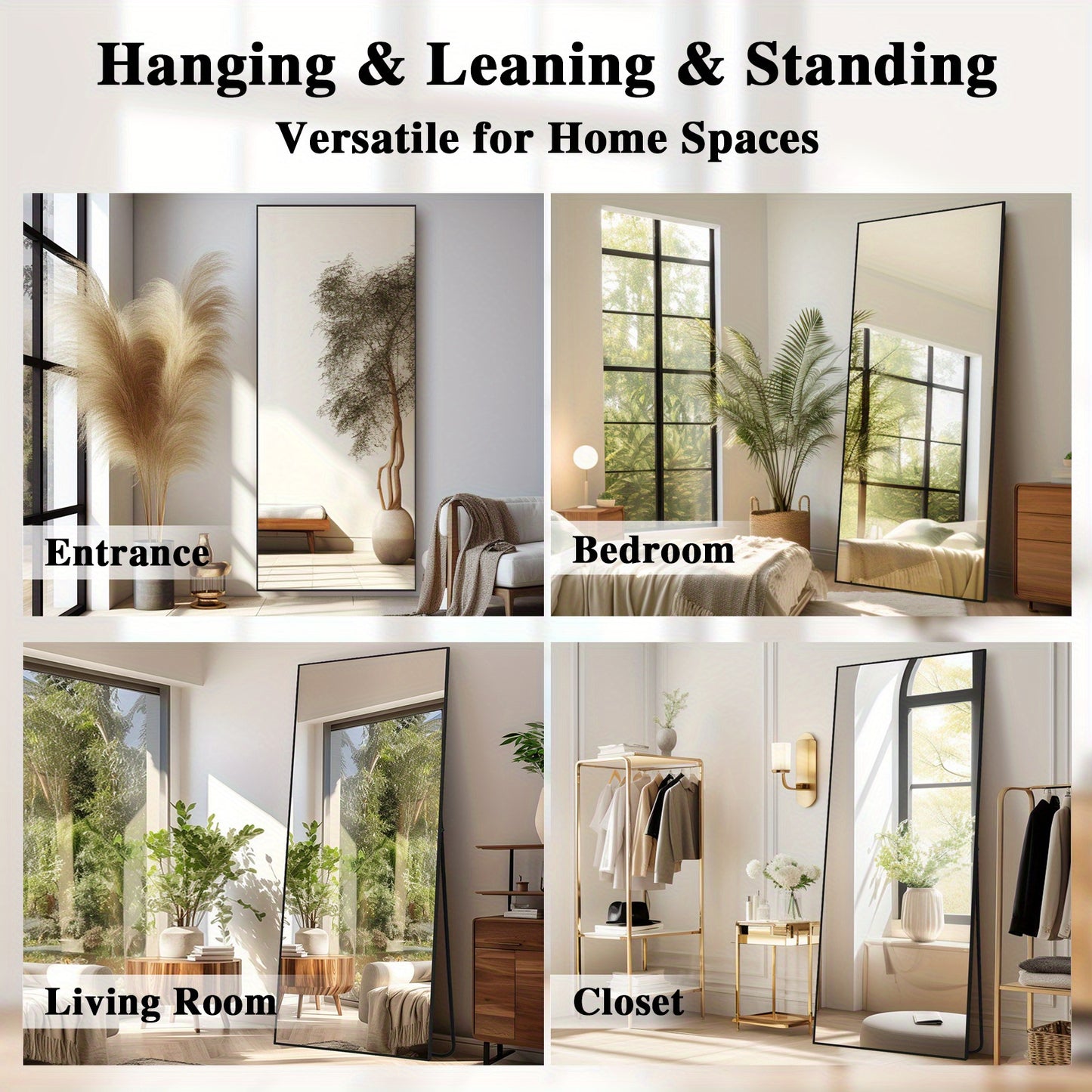 Modern Full Length Mirror with Stand
