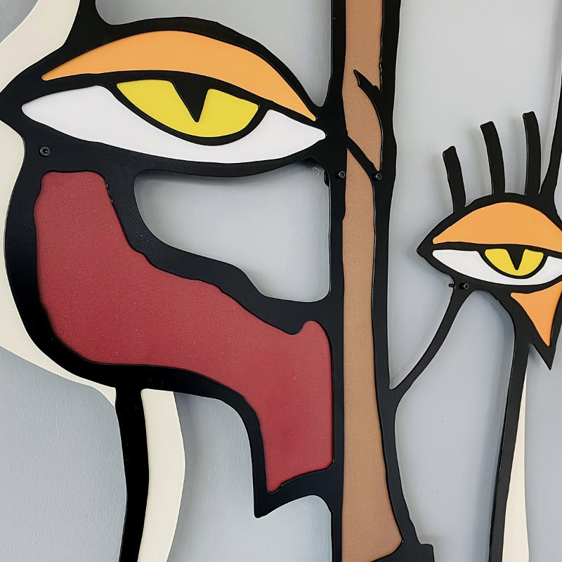 Abstract Picasso Style Wall Sculpture