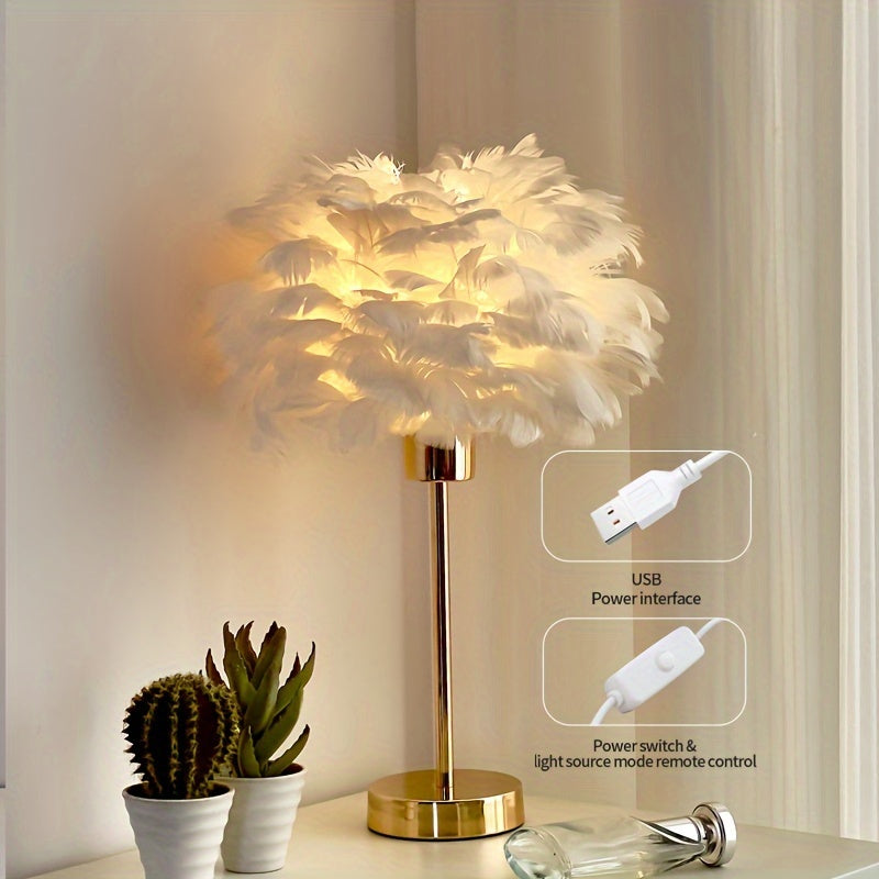 Modern Design Feather Lamp