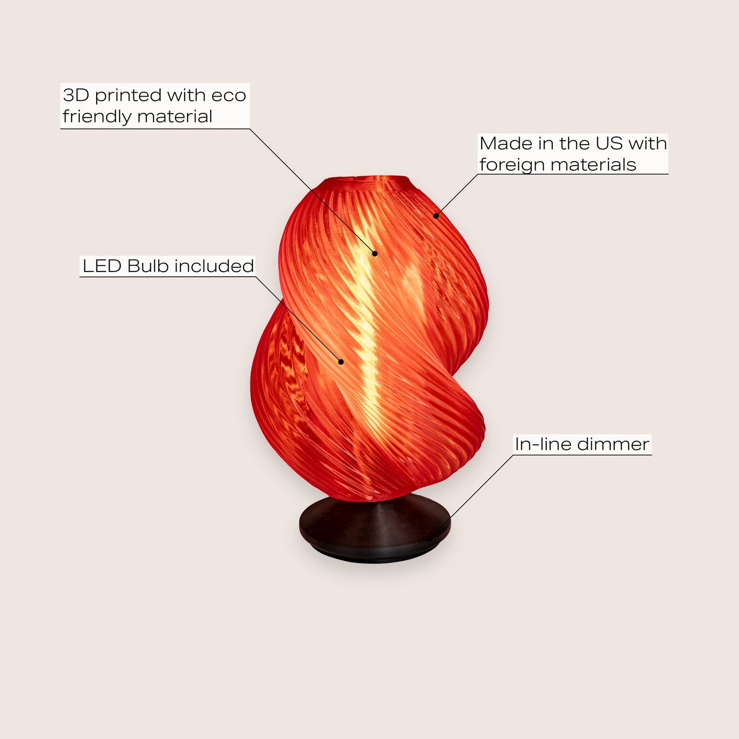 ArtVisual Volcano Accent Lamp
