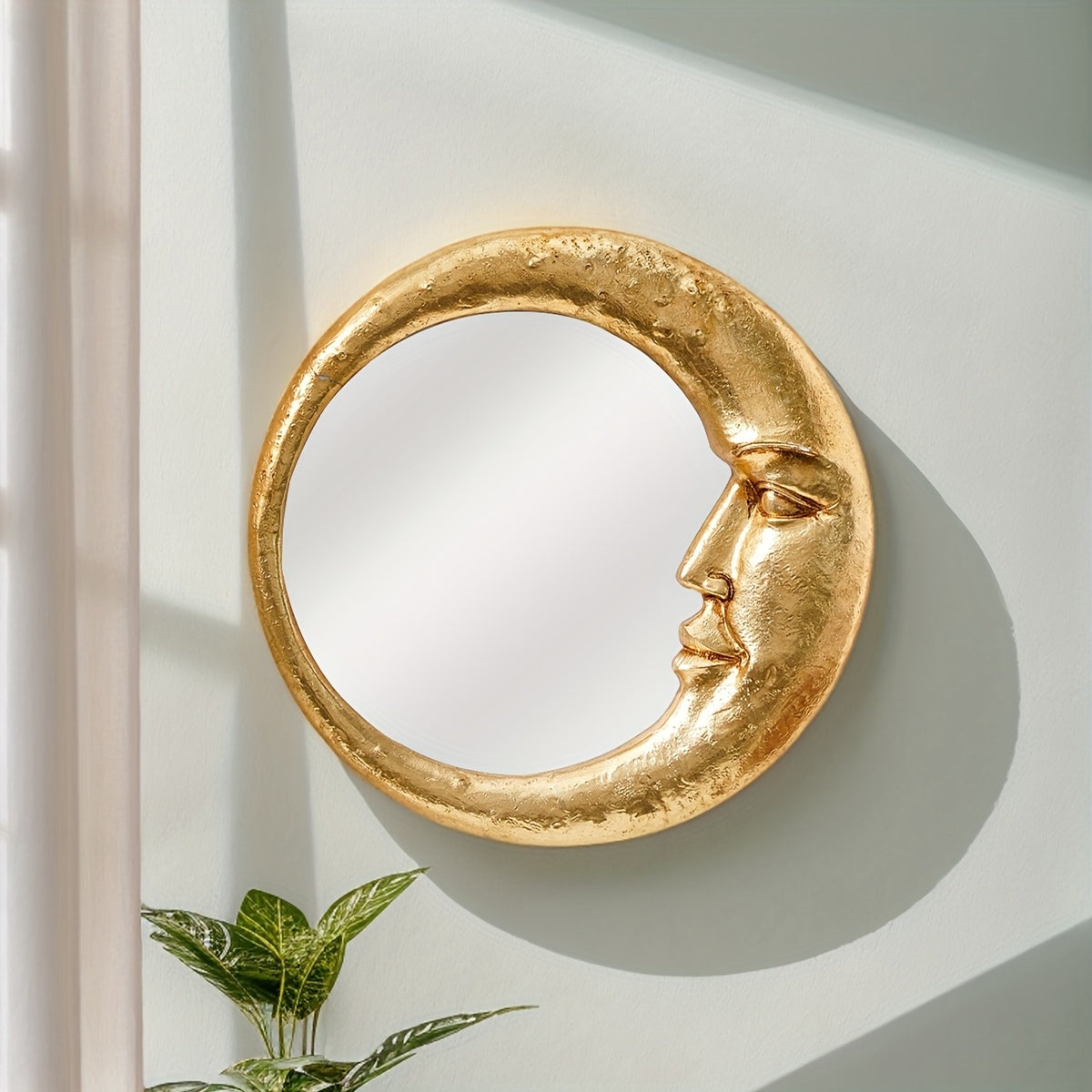 Modern Golden Moon Mirror