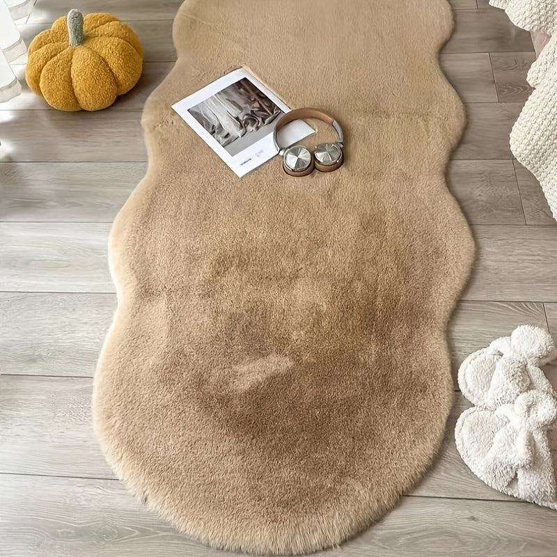Modern Wave Fur Area Mat