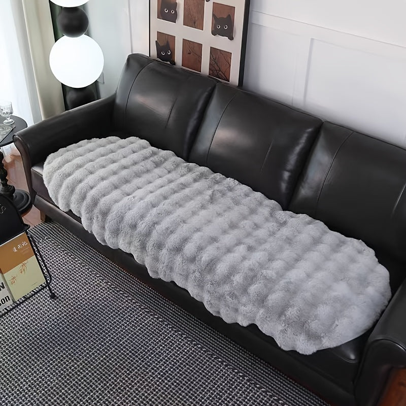 Wave Pattern Soft Faux Fur Rug