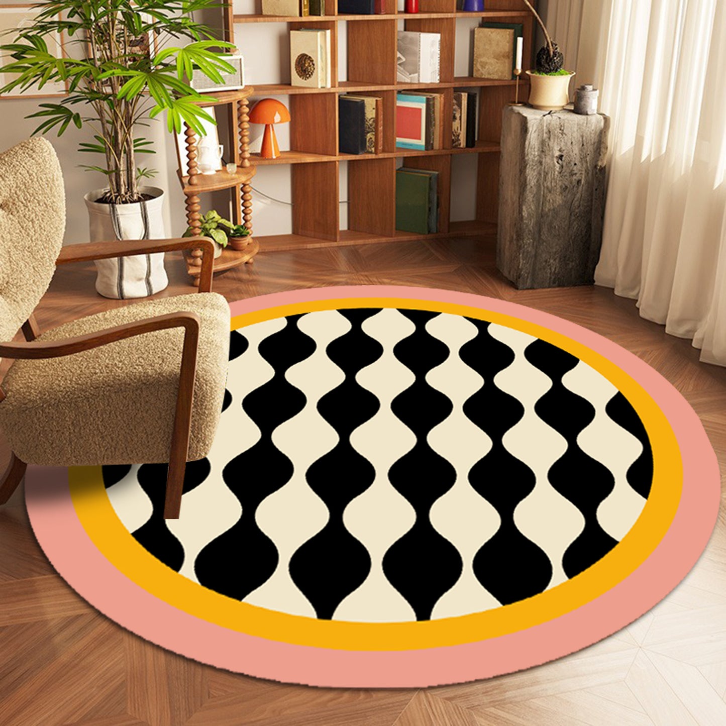 French Cream Round Carpet