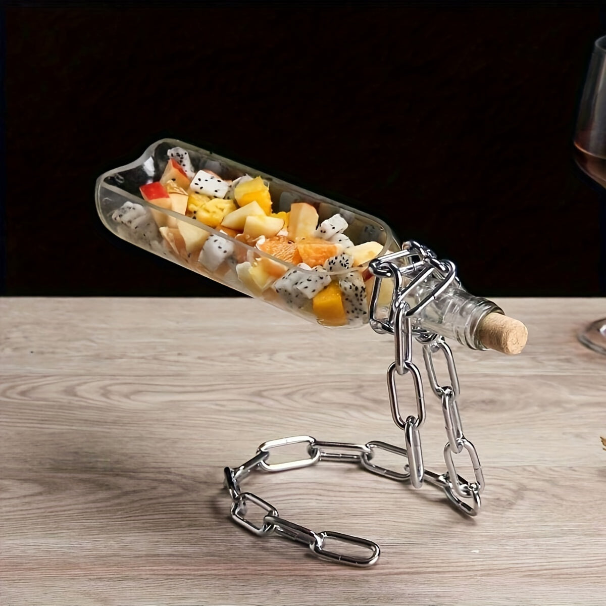 Iron Chain Wine Bottle Holder