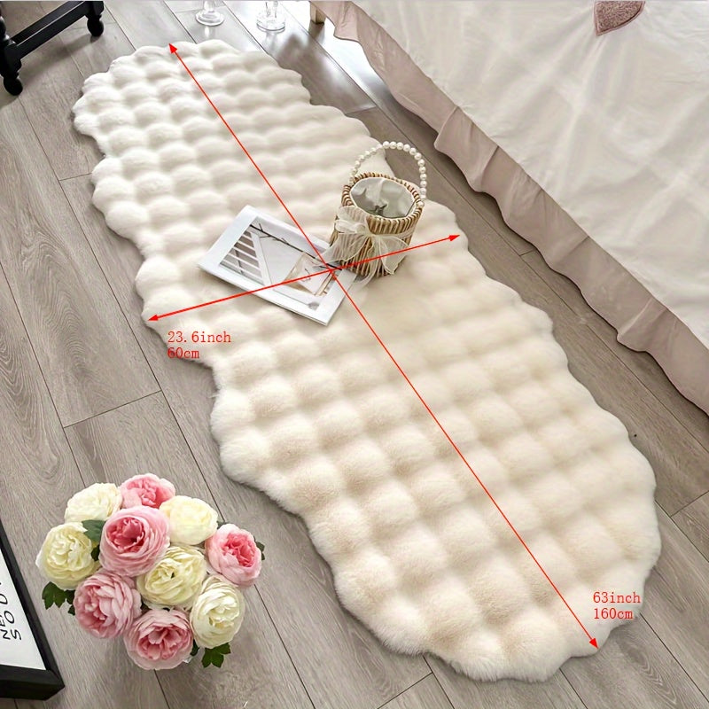 Wave Pattern Soft Faux Fur Rug