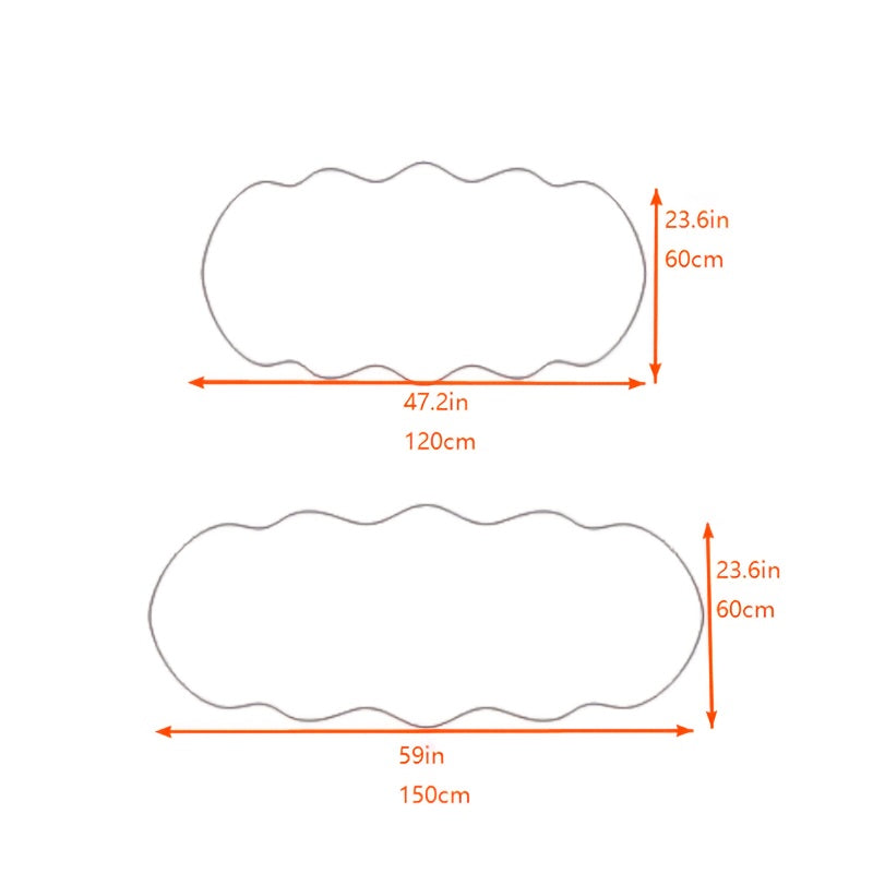 Modern Wave Fur Area Mat