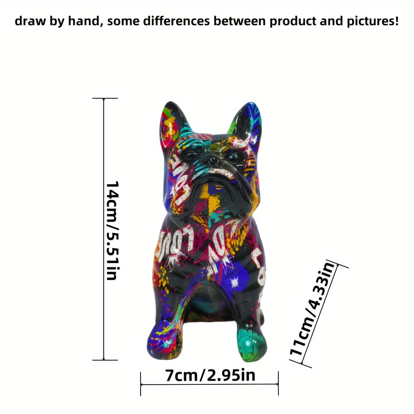 Modern Bulldog Graffiti Sculpture