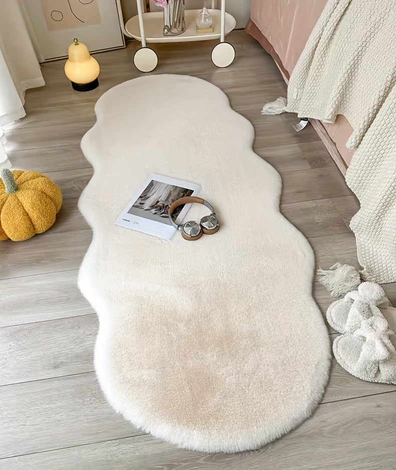Modern Wave Fur Area Mat