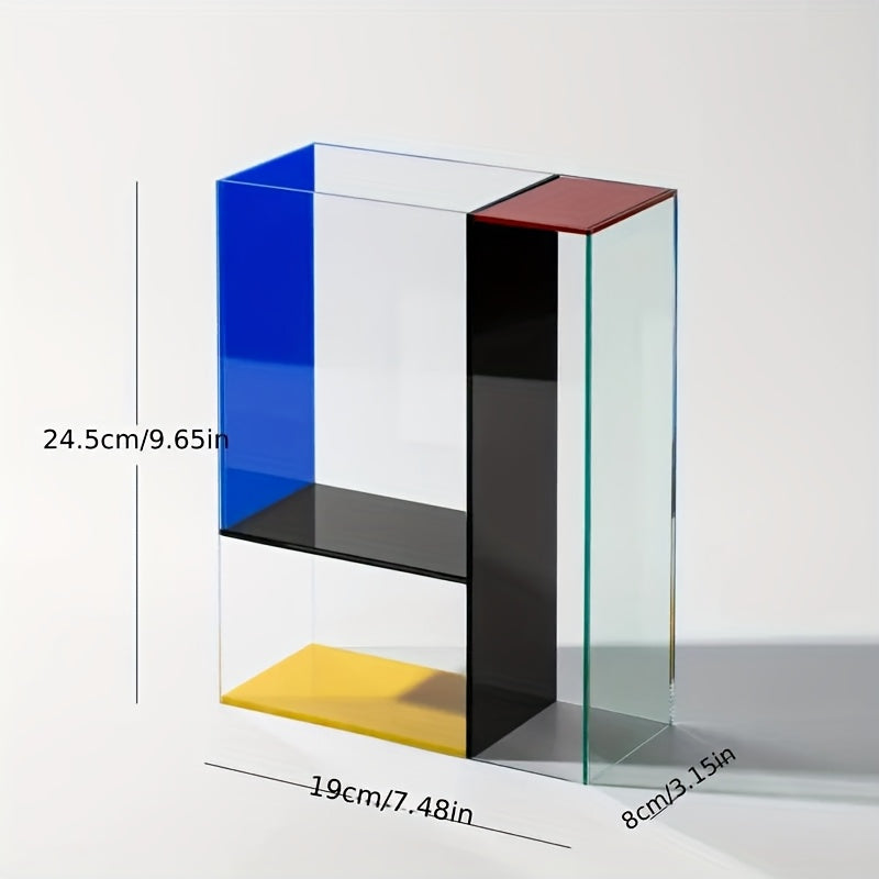 Mondrian Modern Acrylic Vase