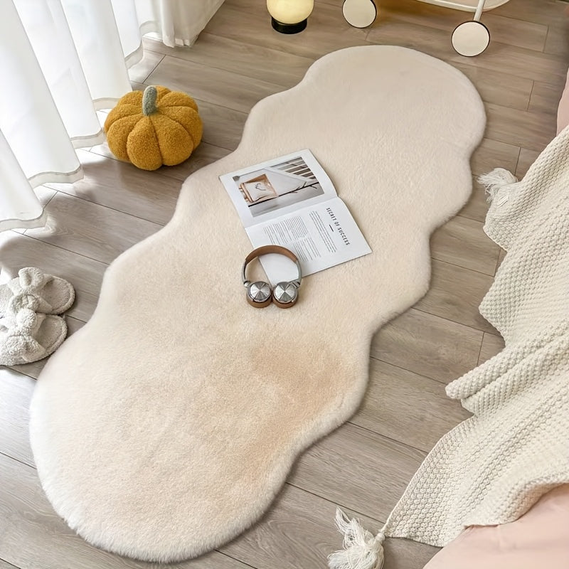 Modern Wave Fur Area Mat