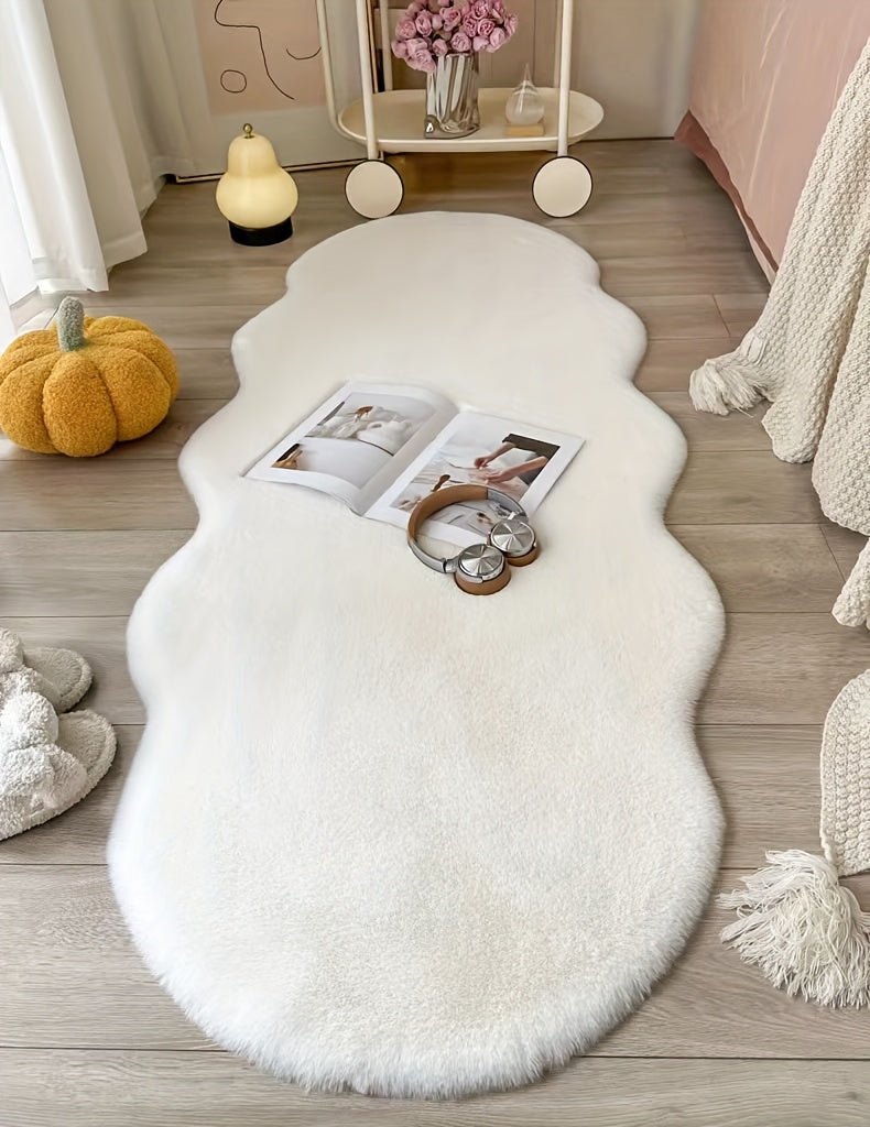 Modern Wave Fur Area Mat