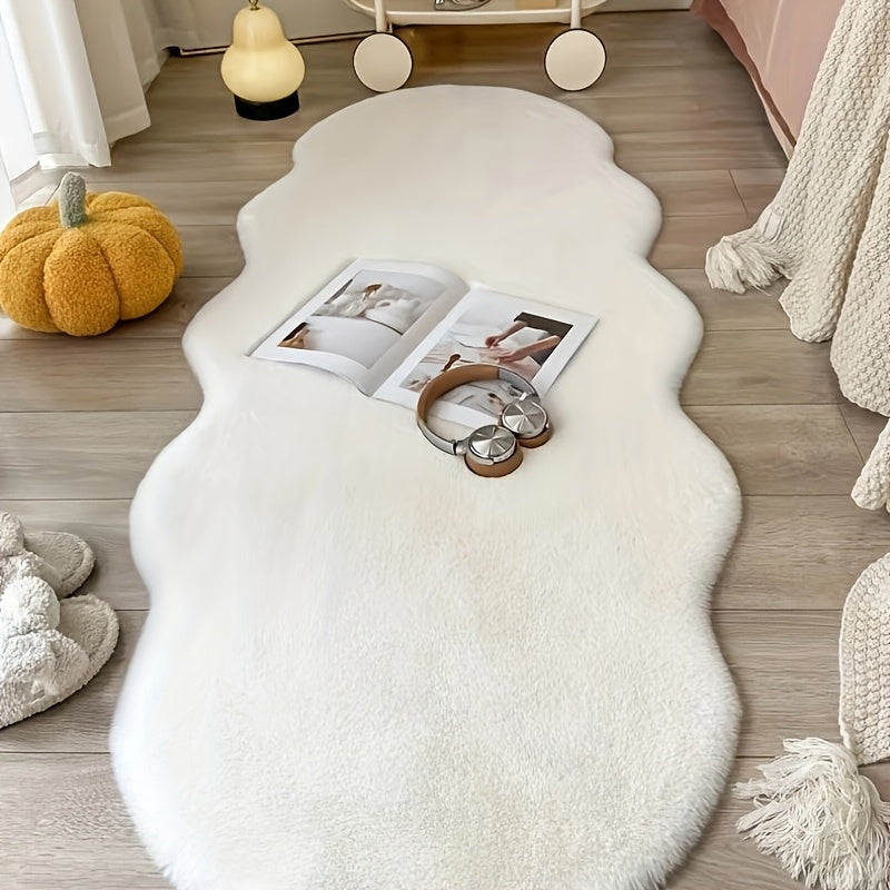 Modern Wave Fur Area Mat