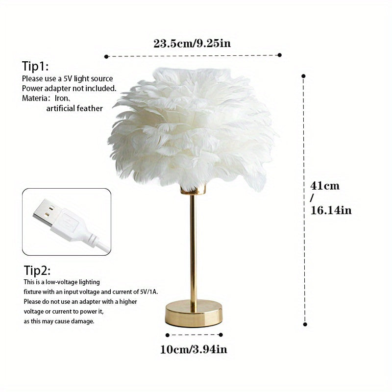 Modern Design Feather Lamp