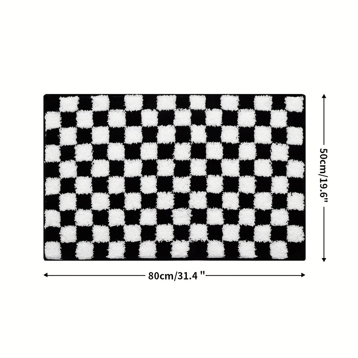 Unique Checkered Bath Rug