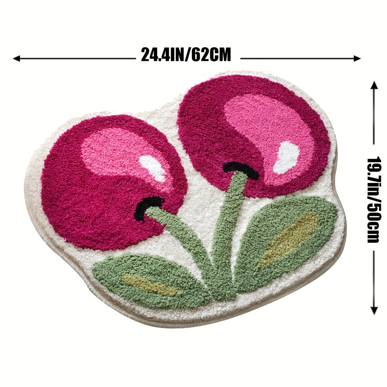 Modern Cherry Fruit Pattern Rug