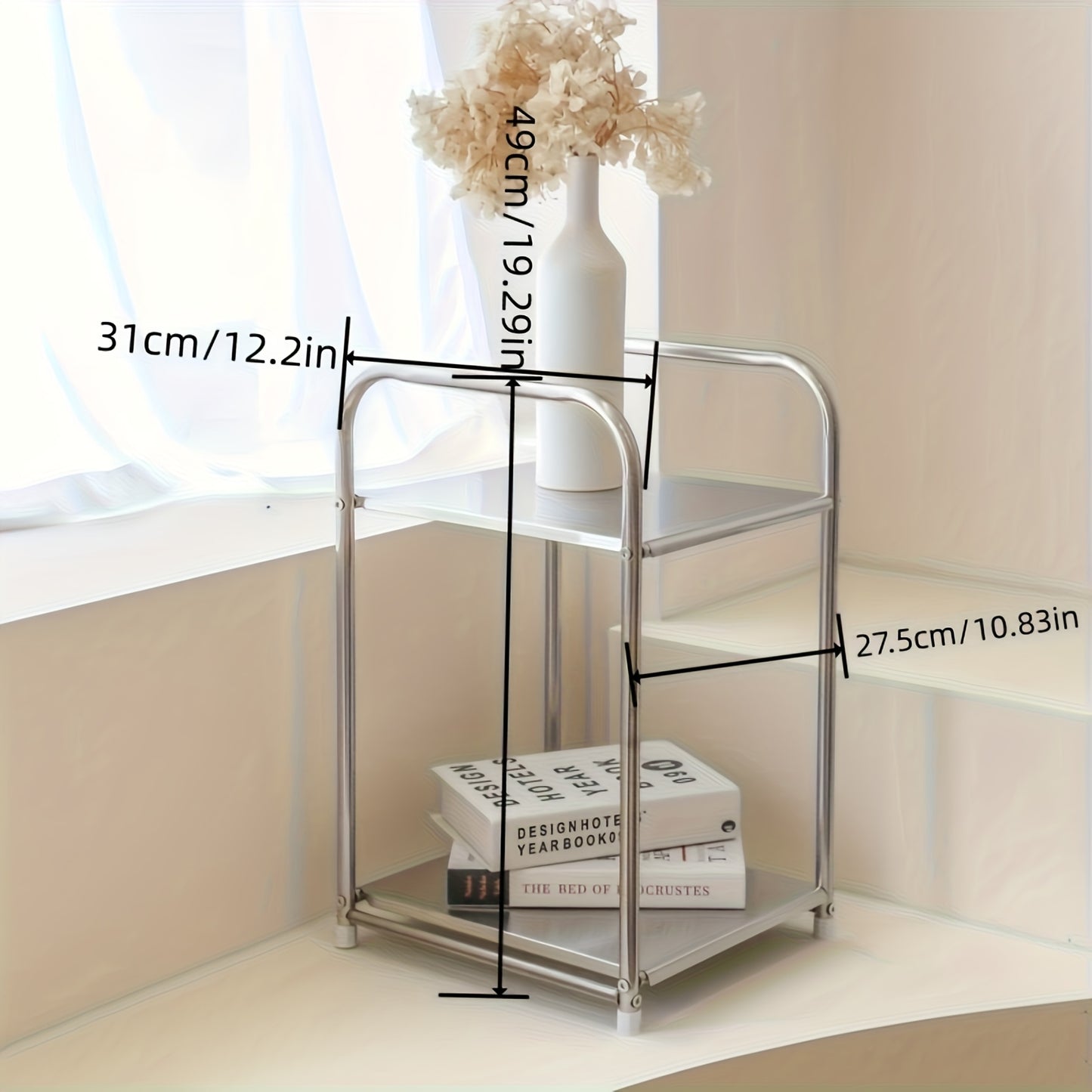 3-Tier Stainless Steel Multi-Purpose Storage Rack