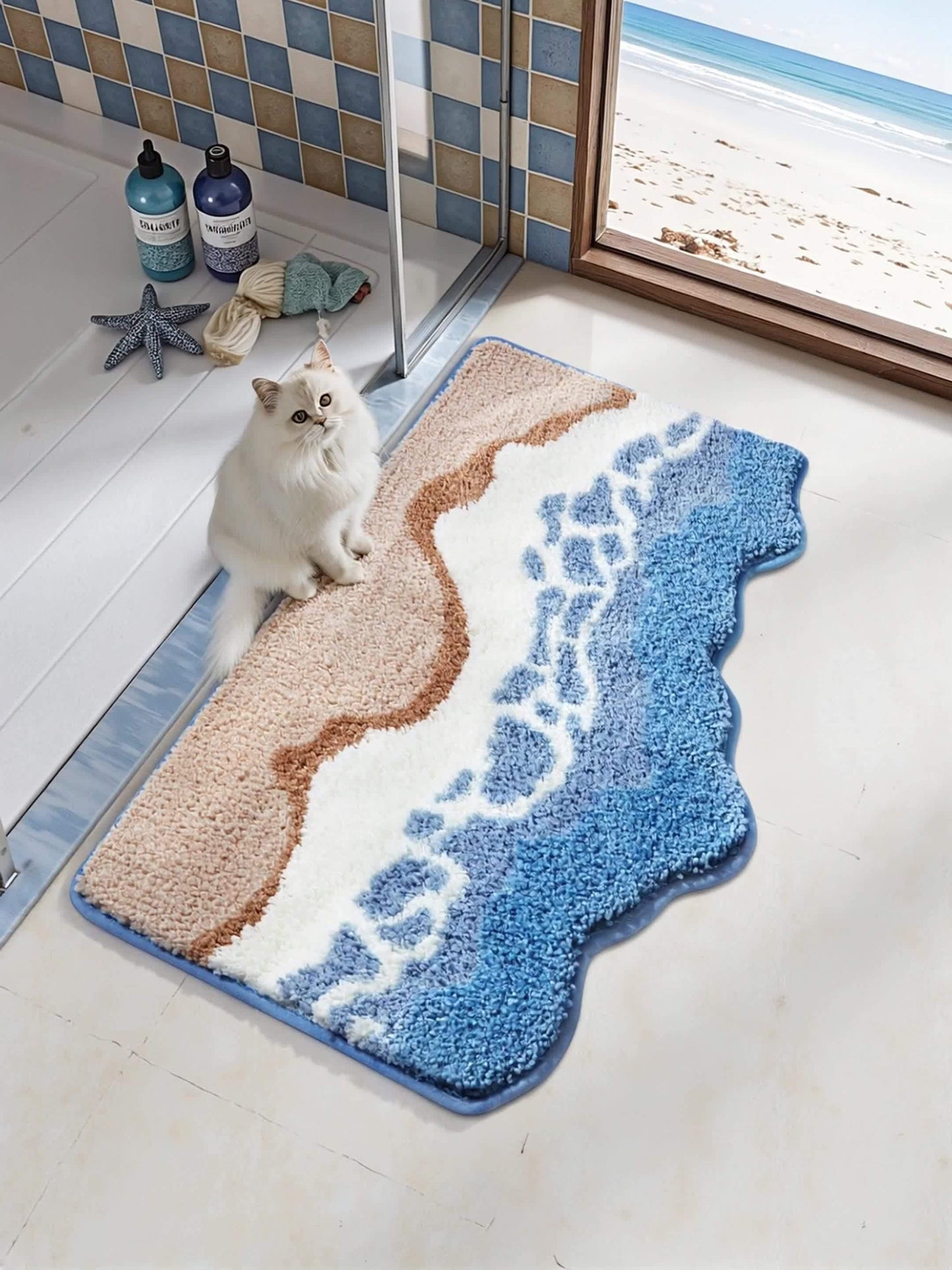 Beach Wave Design Mat