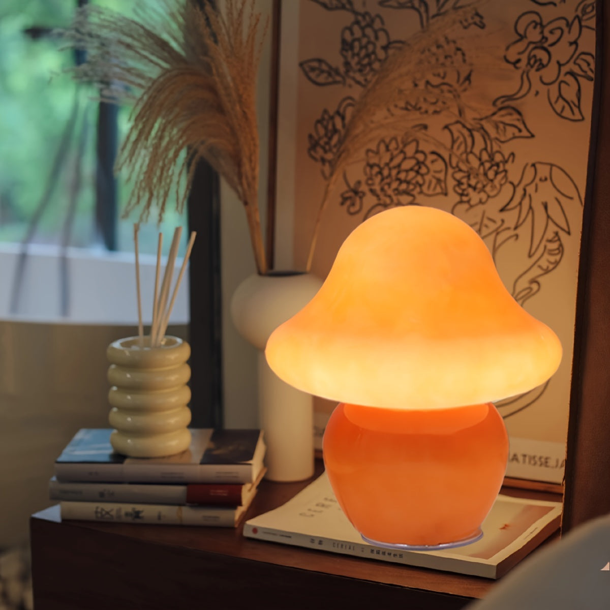 Modern Glass Mushroom Lamp