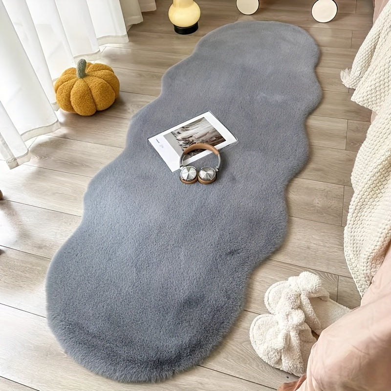 Modern Wave Fur Area Mat