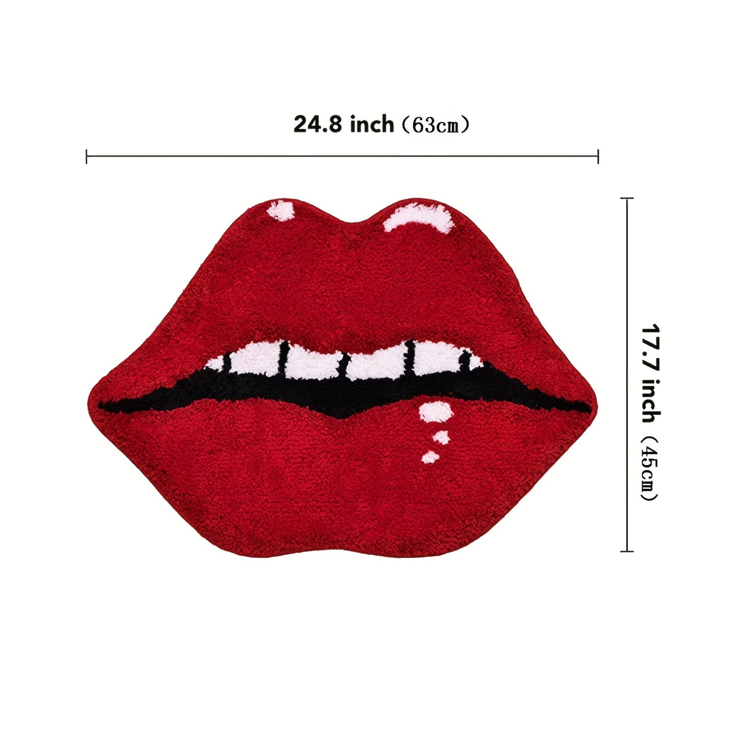 Plush Lips Bathroom Rug