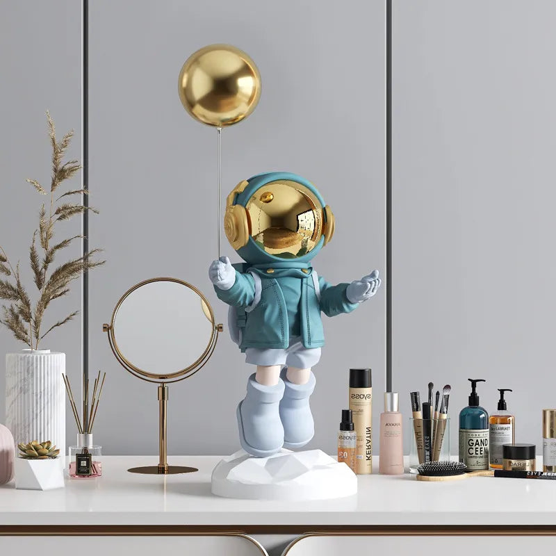 Floating Spaceman Statue Decor