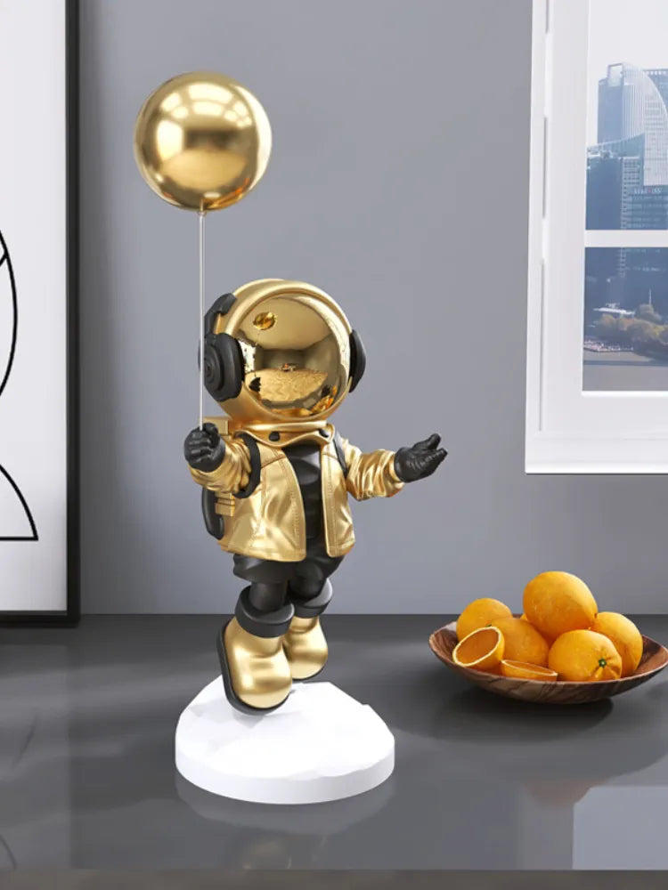 Floating Spaceman Statue Decor