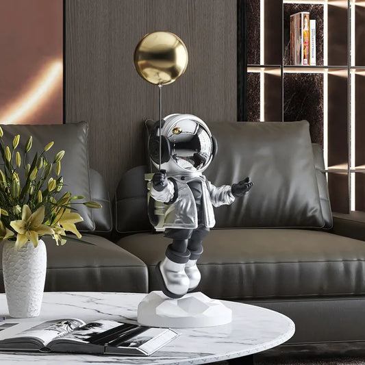 Floating Spaceman Statue Decor