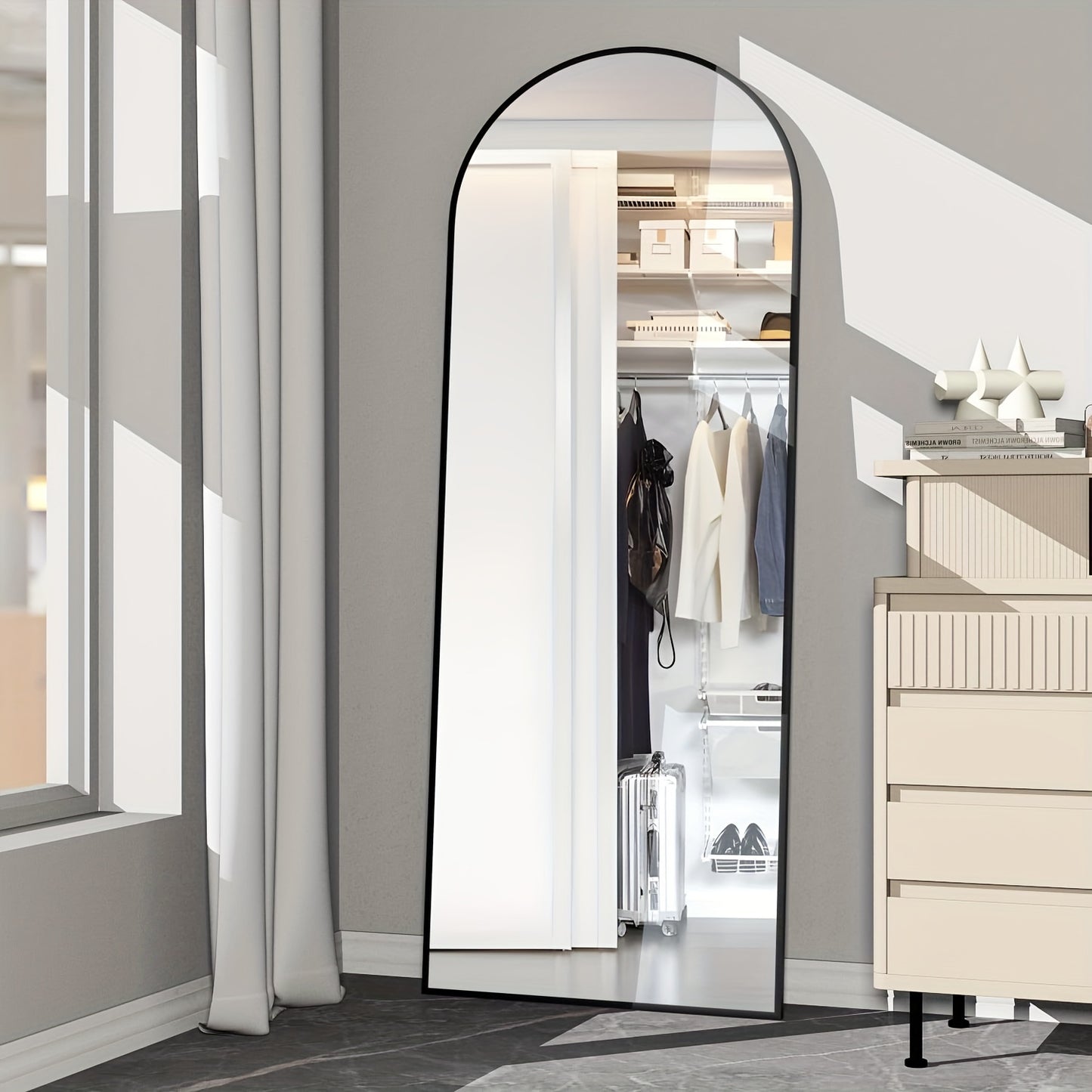 Elegant Arched Full-Length Mirror