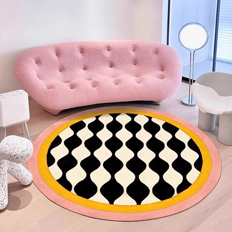 French Cream Round Carpet