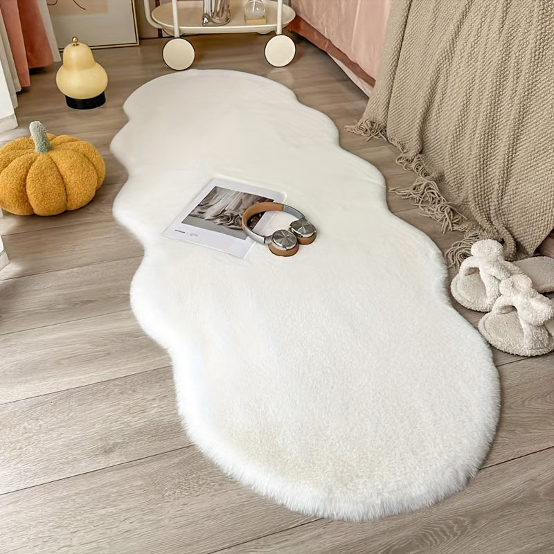Modern Wave Fur Area Mat