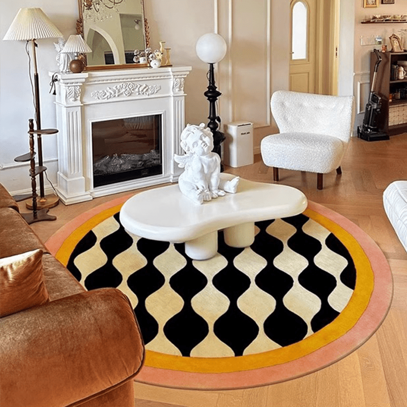 French Cream Round Carpet