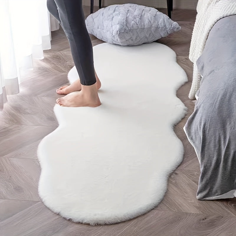 Modern Wave Fur Area Mat
