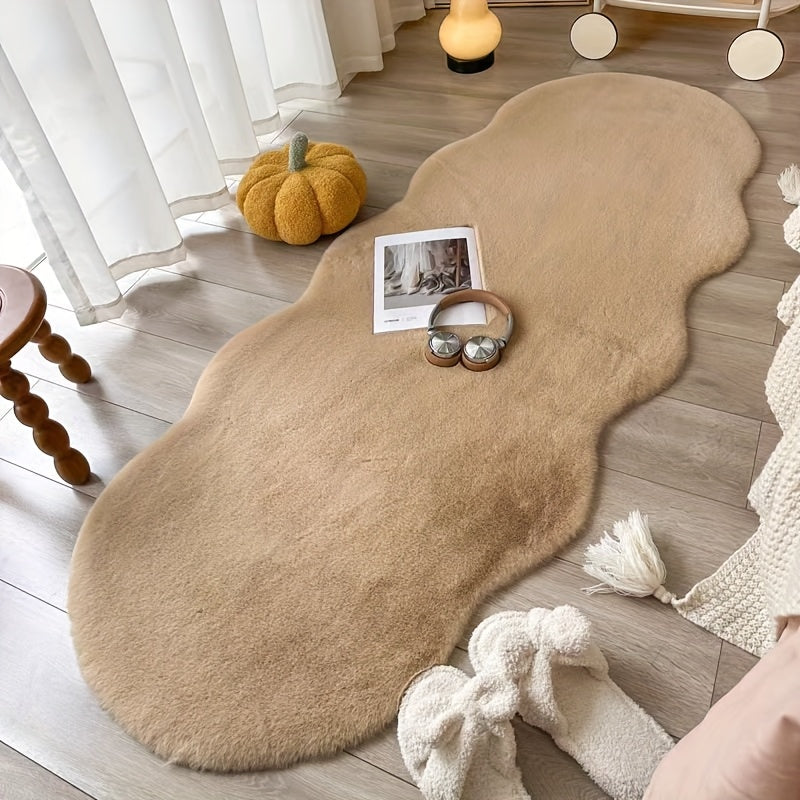 Modern Wave Fur Area Mat