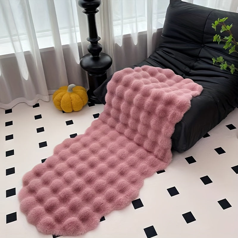 Wave Pattern Soft Faux Fur Rug