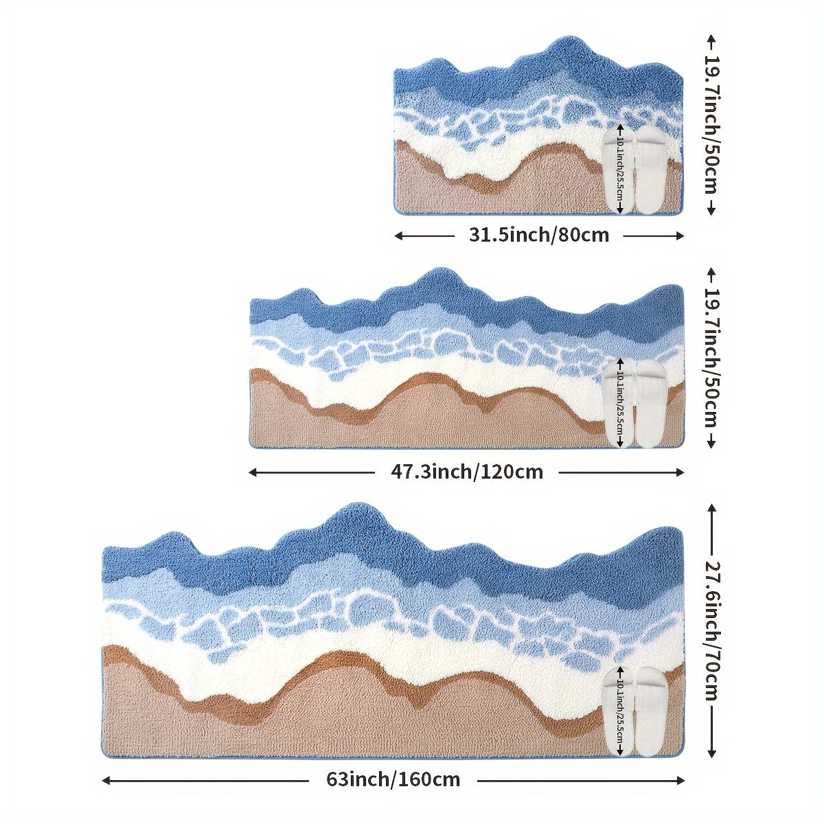 Beach Wave Design Mat