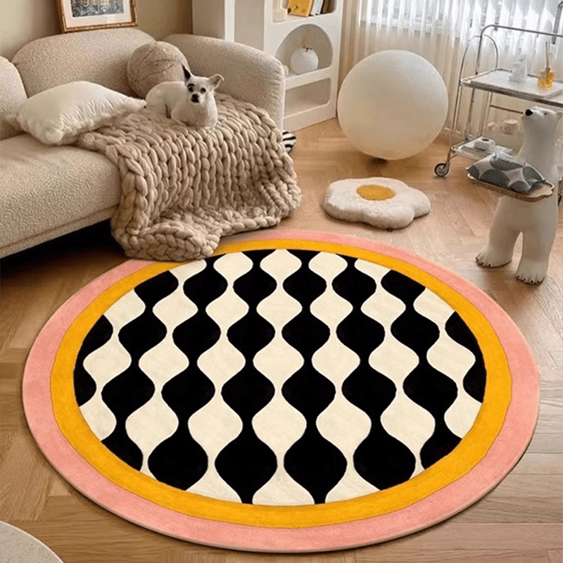 French Cream Round Carpet