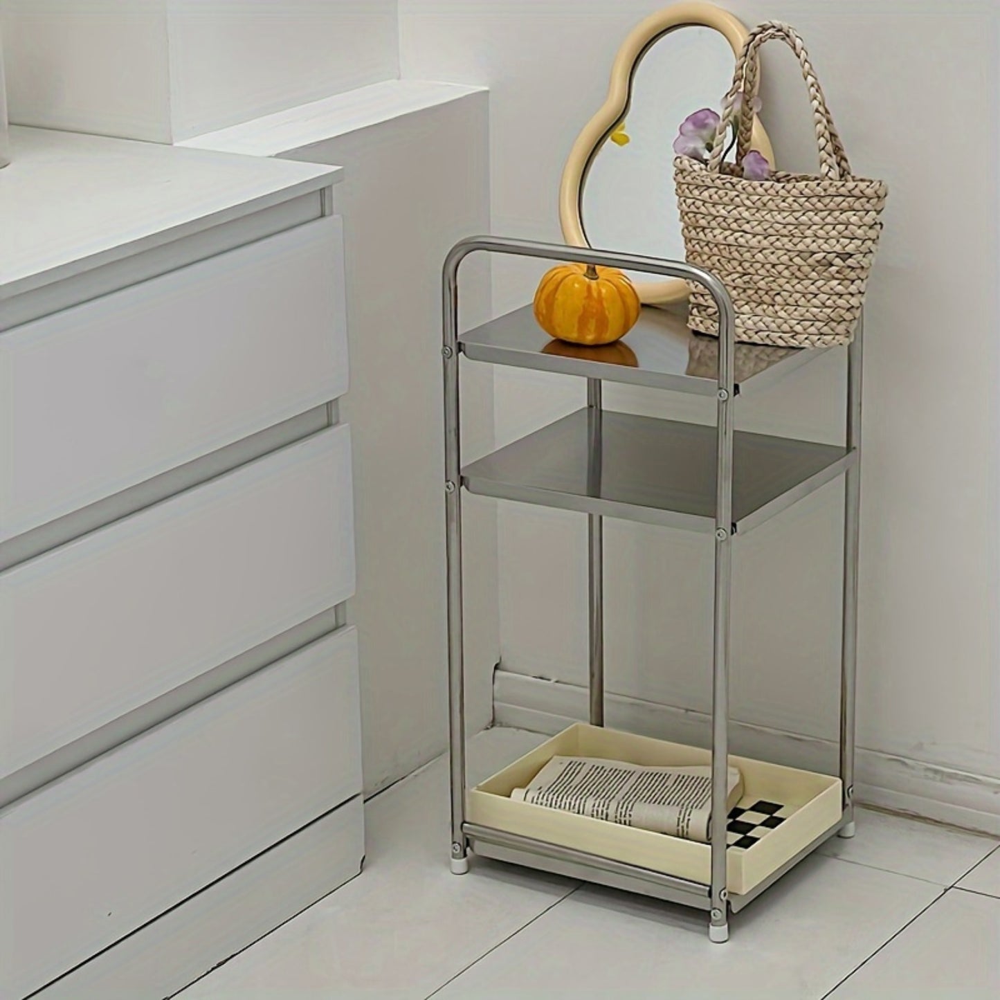 3-Tier Stainless Steel Multi-Purpose Storage Rack