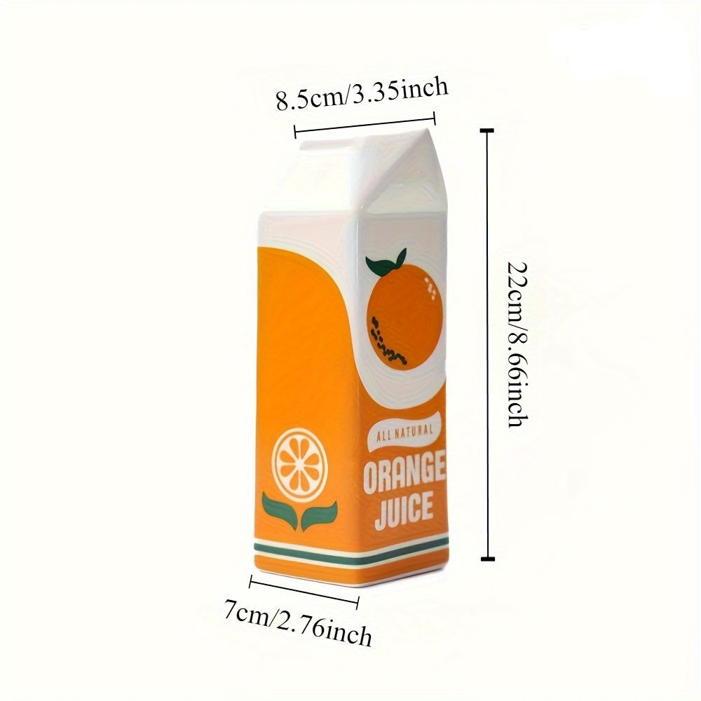 Ceramic Orange Carton Vase
