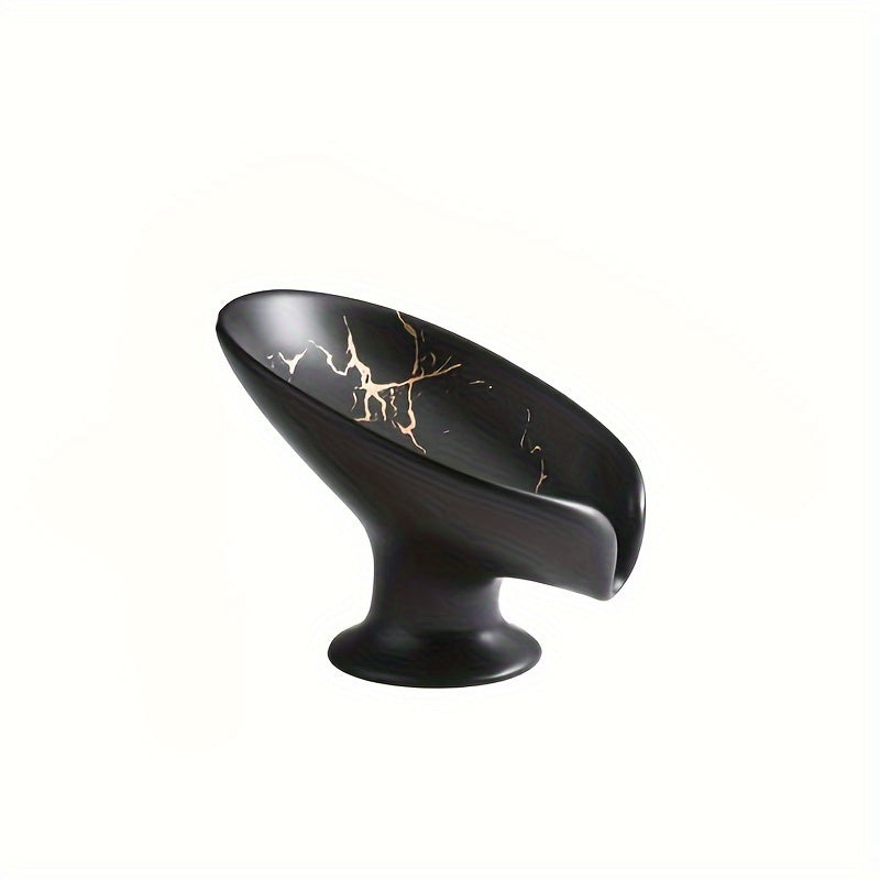 Elegant Marble-Patterned Soap Dish