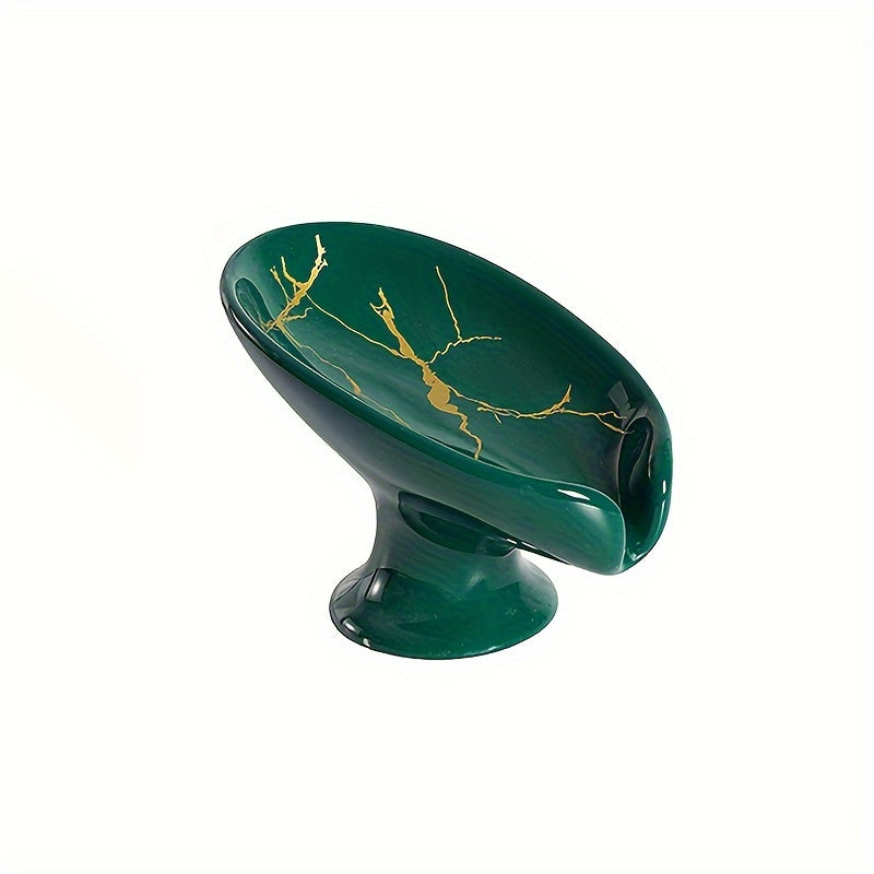 Elegant Marble-Patterned Soap Dish