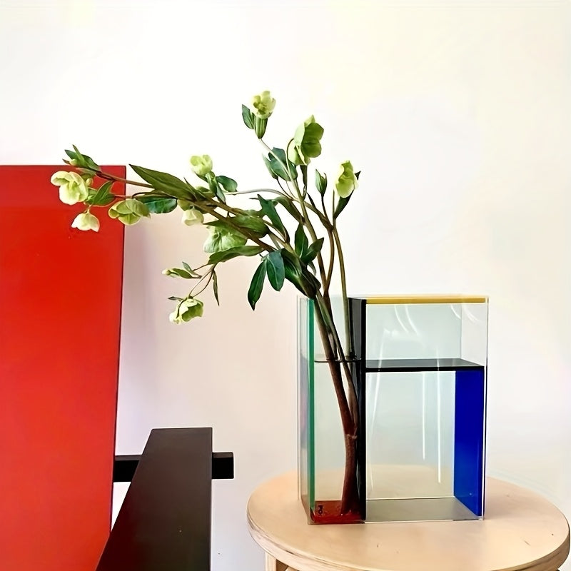 Mondrian Modern Acrylic Vase