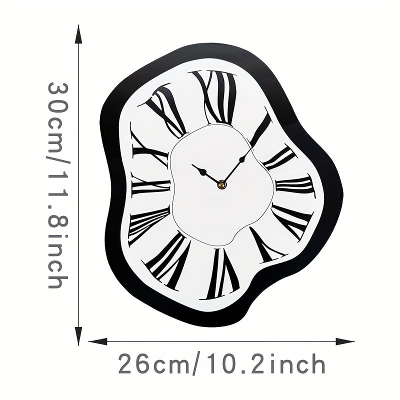 Melting Roman Numerals Wall Clock