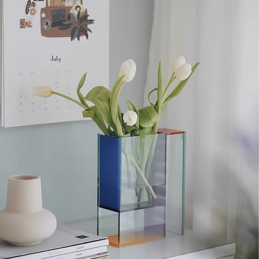 Mondrian Modern Acrylic Vase