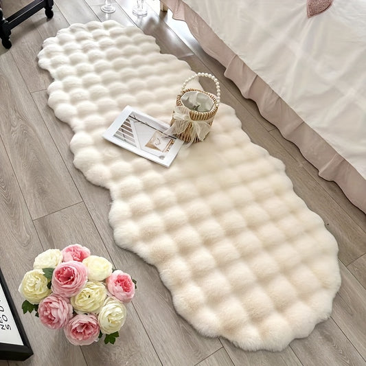 Wave Pattern Soft Faux Fur Rug