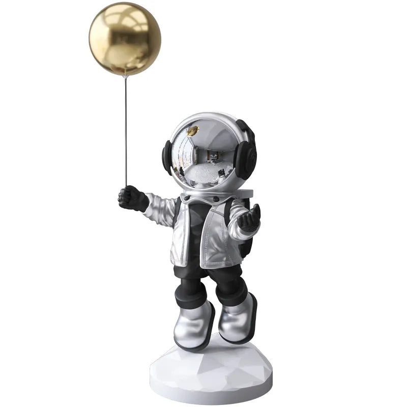 Floating Spaceman Statue Decor